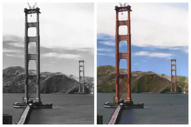 Construction of the Golden Gate Bridge, 1935