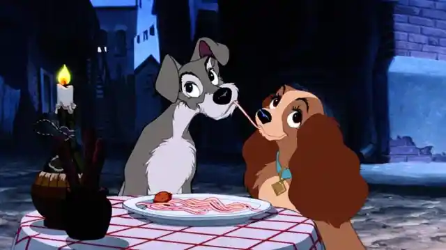 #3. The Spaghetti Scene, Lady And The Tramp