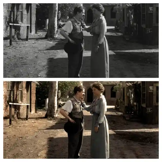 Helen Keller meeting Charlie Chaplin, 1919