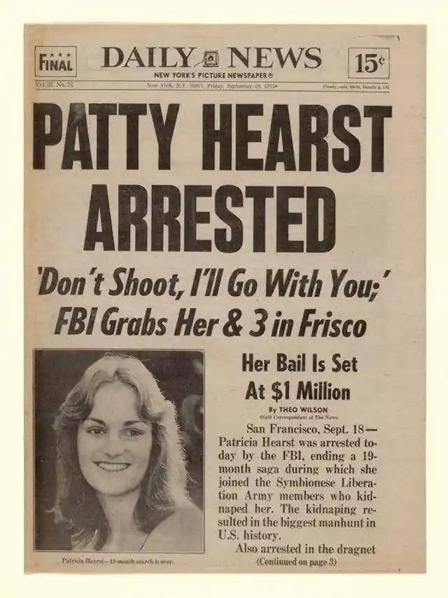 Patty Hearst Arrested