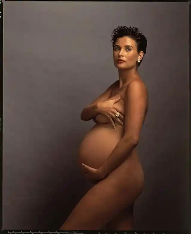 Pregnant Demi Moore