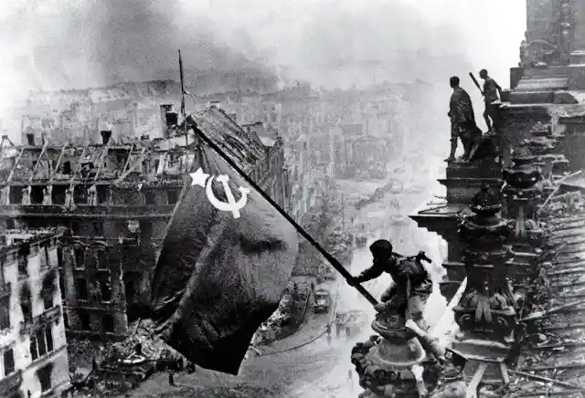 Raising a Flag over the Reichstag