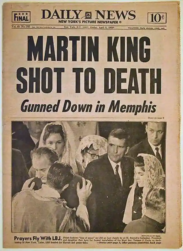 The assassination of Martin Luther King