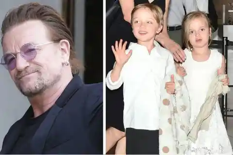 #7. Bono & The Jolie-Pitt Twins