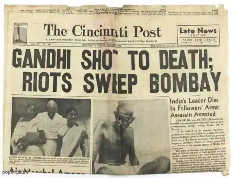 Gandhi Shot To Death