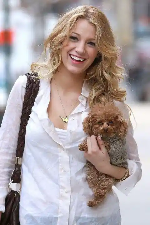 #21. Blake Lively And Her Fluffiest Accesory
