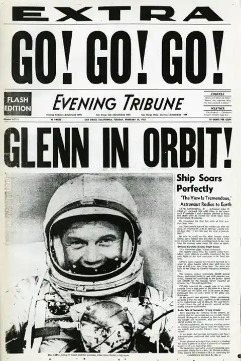 Glenn In Orbit